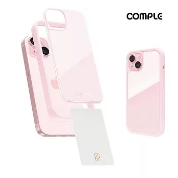 COMPLE iPhone 15 6.1吋專用 MagSafe感應式卡槽防摔保護殼(多色) 粉