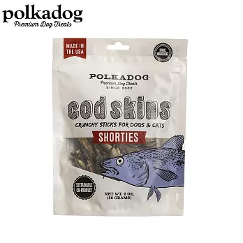 【Polkadog搖擺船長】犬貓-手工捲短鱈魚皮2oz(袋裝)(犬貓適用/寵物零食/皮毛保健)