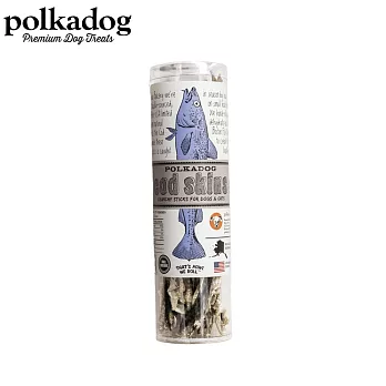 【Polkadog搖擺船長】犬貓-手工捲長鱈魚皮2.5oz(罐裝)(犬貓適用/寵物零食/皮毛保健)