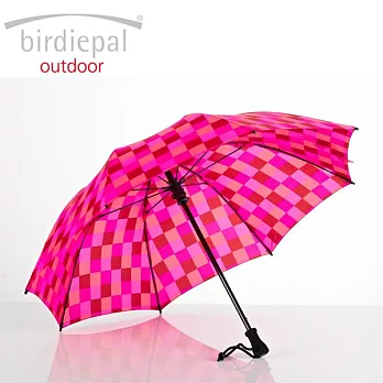 長毛象-德國[EuroSCHIRM] 全世界最強雨傘品牌 BIRDIEPAL OUTDOOR / 戶外專用風暴傘 (方格紫紅)