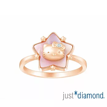 【Just Diamond】Hello Kitty讓愛轉動 鑽石戒指 13 玫瑰金