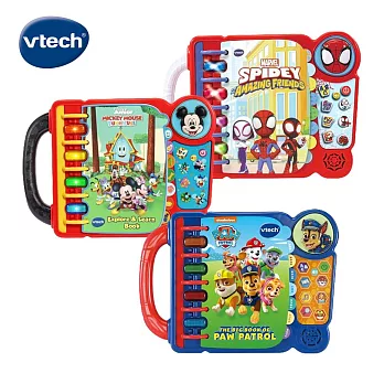 【Vtech】卡通授權啟蒙學習書3入組(汪汪隊+米奇+蜘蛛人)