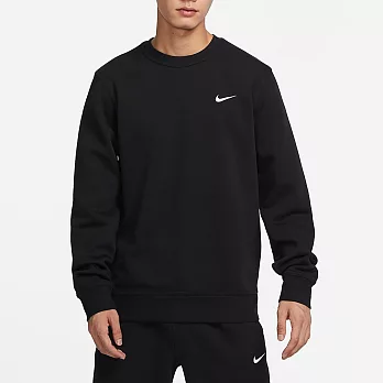 NIKE AS NIKE CLUB CREW-SWOOSH 男長袖上衣-黑-623459010 2XL 黑色