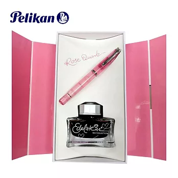 Pelikan 百利金 M205 鋼筆 水晶玫瑰禮盒組附墨水/F