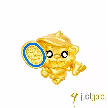 【Just Gold 鎮金店】躍動生肖 黃金串珠(猴-羽毛球)