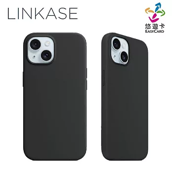 ABSOLUTE LINKASE 悠遊卡官方認證一嗶就過MagSafe悠遊嗶嗶殼_矽膠款 iPhone 15 Plus 6.7吋專用 (多色可選) 曜石黑