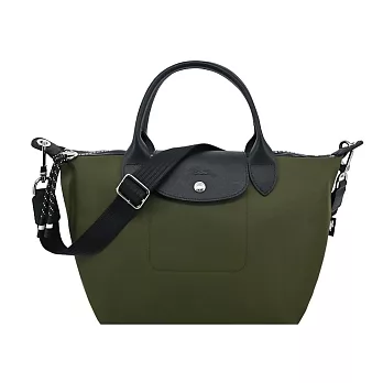 LONGCHAMP LE PLIAGE ENERGY系列再生尼龍短把兩用包(小) 深卡其