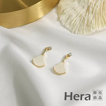 【Hera 赫拉】理智派生活同款小香風三角貝殼耳環 H11008131 金色