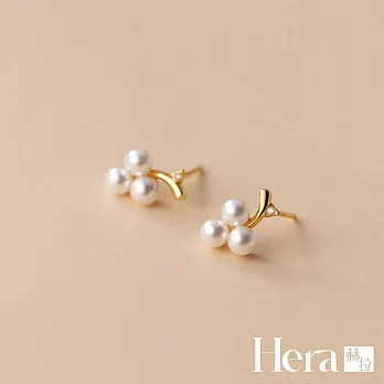 【Hera 赫拉】小清新葡萄精鍍銀耳針 H111122007 銀色
