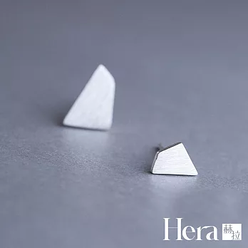 【Hera 赫拉】小清新多邊形精鍍銀耳針 H111122008 銀色