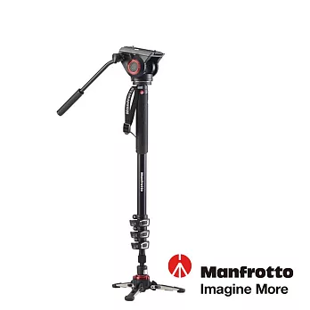 Manfrotto 曼富圖 XPRO單腳架 鋁合金四節攝錄單腳架+油壓雲台套組 MVMXPRO500