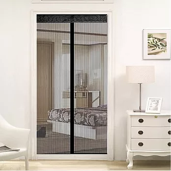 【巴芙洛】2024全新防蚊門簾(防蚊門簾/免釘/超靜音/魔術貼/) 黑色