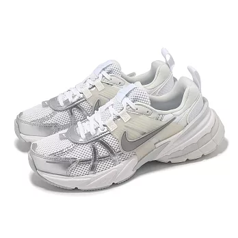 Nike 休閒鞋 Wmns V2K Run 女鞋 男鞋 白 銀 復古 Y2K 網布 金屬感 FD0736-104