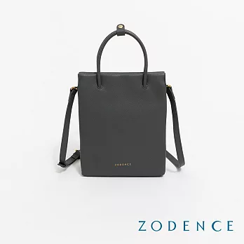 ZODENCE RICCI進口真皮手提斜背包 鐵灰