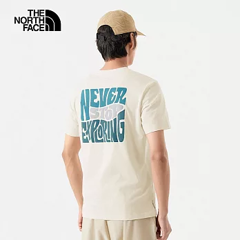 The North Face M TRAILRUN GRAPHIC SS TEE - AP 男短袖上衣-米白-NF0A88GSQLI 3XL 白色