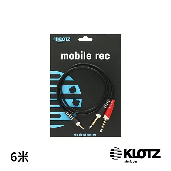 【KLOTZ】AY5 Y-Cable 6米 黑 (3.5mm - 2x 3.5mm) 公司貨