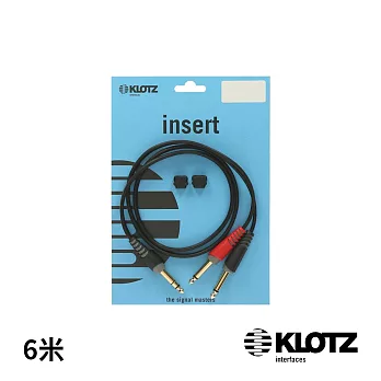 【KLOTZ】AY1 Y-cable 6米 黑 (6.3mm - 2x 6.3mm) 公司貨