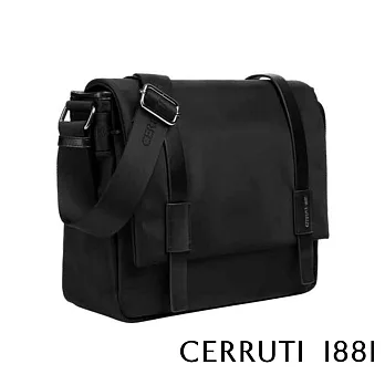 【Cerruti 1881】限量2折 義大利頂級側背包肩背包 全新專櫃展示品(黑色 CEBO06655N)