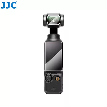 JJC大疆DJI副廠9H鋼化玻璃Osmo Pocket 3螢幕保護貼GSP-OSP3K2保護貼(2組:主副屏各2片;95%透光率/防刮抗污)