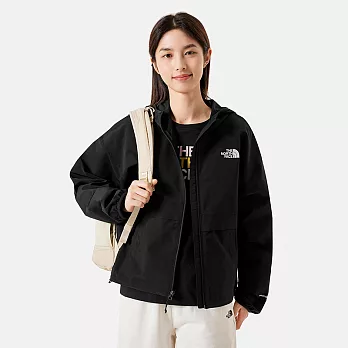 The North Face W TNF EASY FZ WIND JACKET - AP 女風衣外套-黑-NF0A83T9JK3 L 黑色