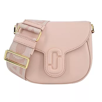 MARC JACOBS THE J MARC SADDLE 牛皮磁扣翻蓋斜背馬鞍包-小/ 玫瑰粉