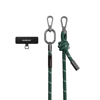 MAGEASY 8.3 mm Strap 掛繩/掛繩片組 (相容 iOS / Android 手機殼)  蹤跡綠