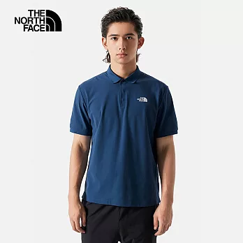 The North Face M LW PIQUE POLO - AP 男短袖POLO-藍-NF0A87W2HDC S 藍色