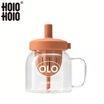 【HOLOHOLO】NUT CUP 鮮榨橡果玻璃吸管杯（1000ml／4色） 棕色