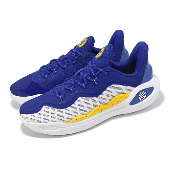 Under Armour 籃球鞋 Curry 11 DUB 男鞋 藍 黃 Dub Nation 金洲勇士 咖哩 運動鞋 UA 3026615100