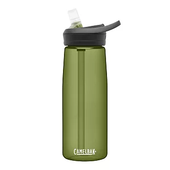 【美國 CamelBak】750ml eddy+多水吸管水瓶RENEW - 橄欖綠