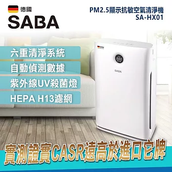 德國SABA PM2.5顯示抗敏空氣清淨機 SA-HX01