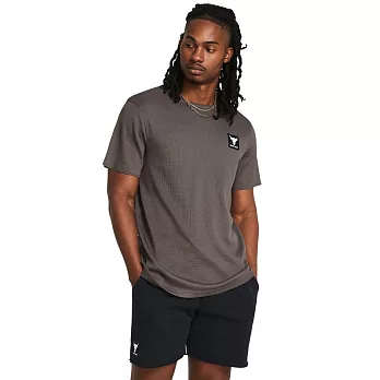 Under Armour 男 Pjt Rock Authentic 短T-shirt-灰-1382155-176 L 灰色