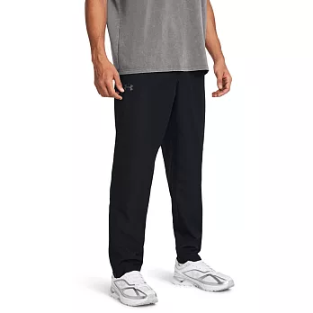 Under Armour 男 Legacy 防風長褲-黑-1382876-001 L 黑色