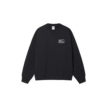 Nike x Stüssy Crew Fleece 大學T 黑色/灰色 聯名款 上衣 DO5311-010/DO9338-063 S 黑色