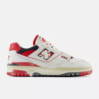 New Balance 550 系列 男女 休閒鞋 白紅-BB550VGA-D US5 白色