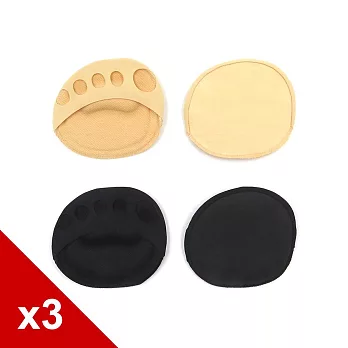 糊塗鞋匠 優質鞋材 D54 加厚5mm海綿五趾前掌墊 3雙 A01膚色