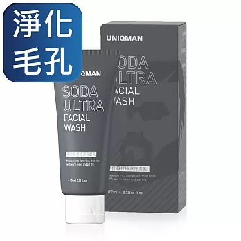 UNIQMAN 男仕蘇打極淨洗面乳(100ml/條)