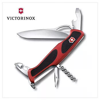 VICTORINOX 瑞士維氏 瑞士刀 RangerGrip 61 11用 130mm 紅黑 0.9553.MC