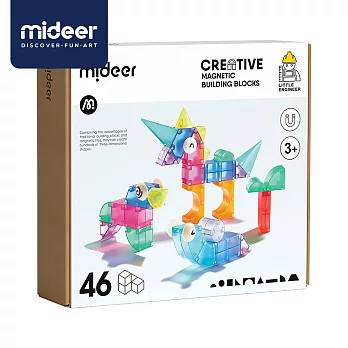 《MiDeer》-- 多彩透光磁力積木(46PCS) ☆