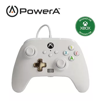 【PowerA】XBOX 官方授權 增強款有線遊戲手把 - 多色任選 薄霧白色