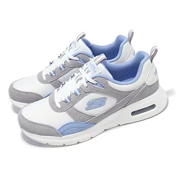 Skechers 休閒鞋 Skech-Air Court-Real Ease 女鞋 白 灰藍 緩衝 氣墊 150078LGMT