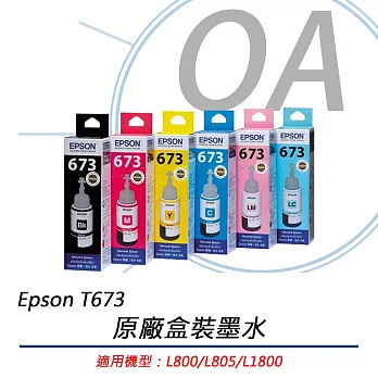 EPSON T673 原廠盒裝六色墨水組 T673100-600 公司貨