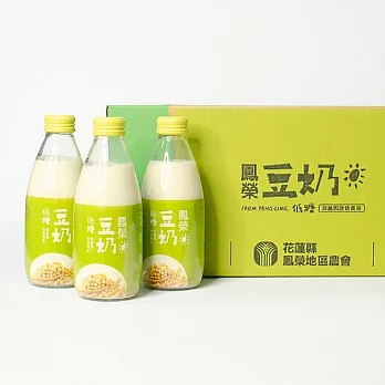 【花蓮鳳榮農會】低糖豆奶2箱(245ml*24瓶/箱)