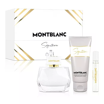 MONTBLANC 萬寶龍 永恆之名女性淡香精禮盒(淡香精90ml+隨行香氛7.5ml+身體乳100ml)