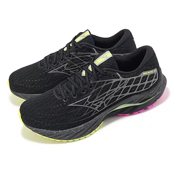 Mizuno 慢跑鞋 Wave Inspire 20 男鞋 黑 灰 波浪片 雙層中底 運動鞋 美津濃 J1GC2464-01