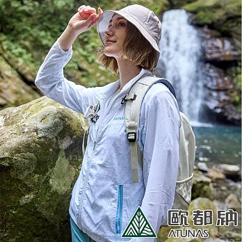 【ATUNAS 歐都納】女款蚊瘋不動涼感外套A1GA2405W- 2XL 粉藍