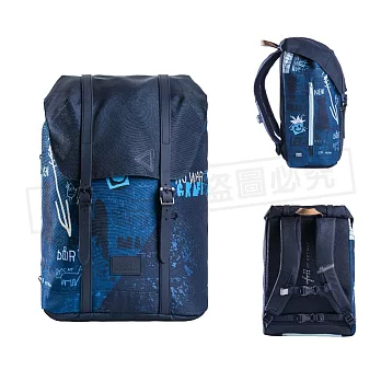 挪威Frii - Retro 22L/28L/30L Expand 22L 輕量護脊書包後背包（贈品隨機）保固一年 【Retro 30L】塗鴉藍