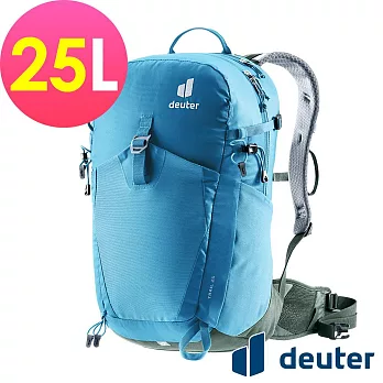 【deuter 德國】TRAIL 25L 輕量拔熱透氣背包3440524- 藍