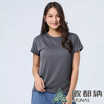 【ATUNAS 歐都納】女款ATUNAS-TEX吸濕排汗短袖T恤A2TS2313W*- XS 深灰