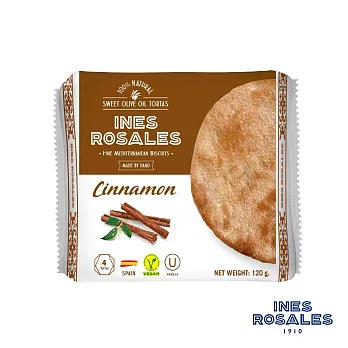 Ines Rosales 西班牙橄欖油手工脆餅120gx3入組 三款可選 無 肉桂x3